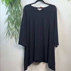 Calvin Klein Black Oversized 3/4 Sleeve Tunic